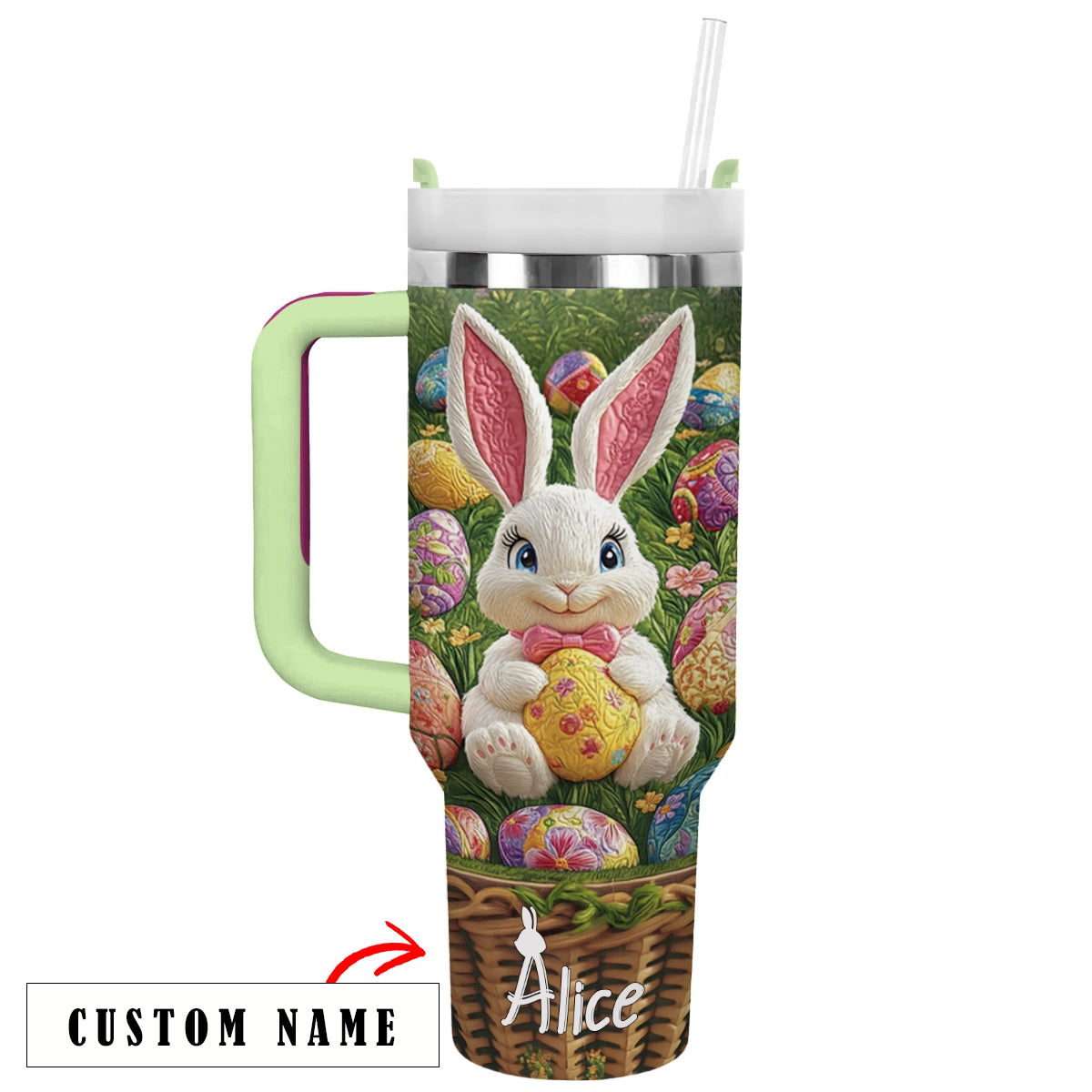 Shineful Personalized Tumbler Easter Bunny