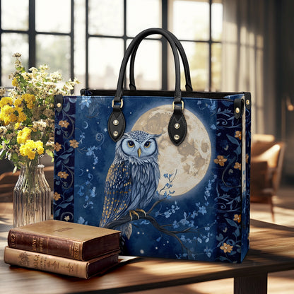 Sac en cuir brillant Hibou gardien de minuit