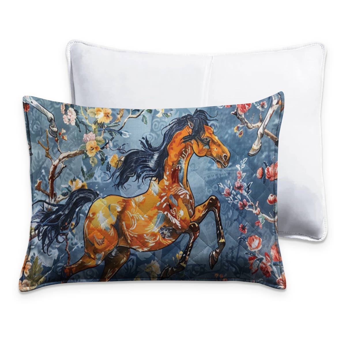 Shineful All Season Quilt 3-Piece Set Elegent Horses