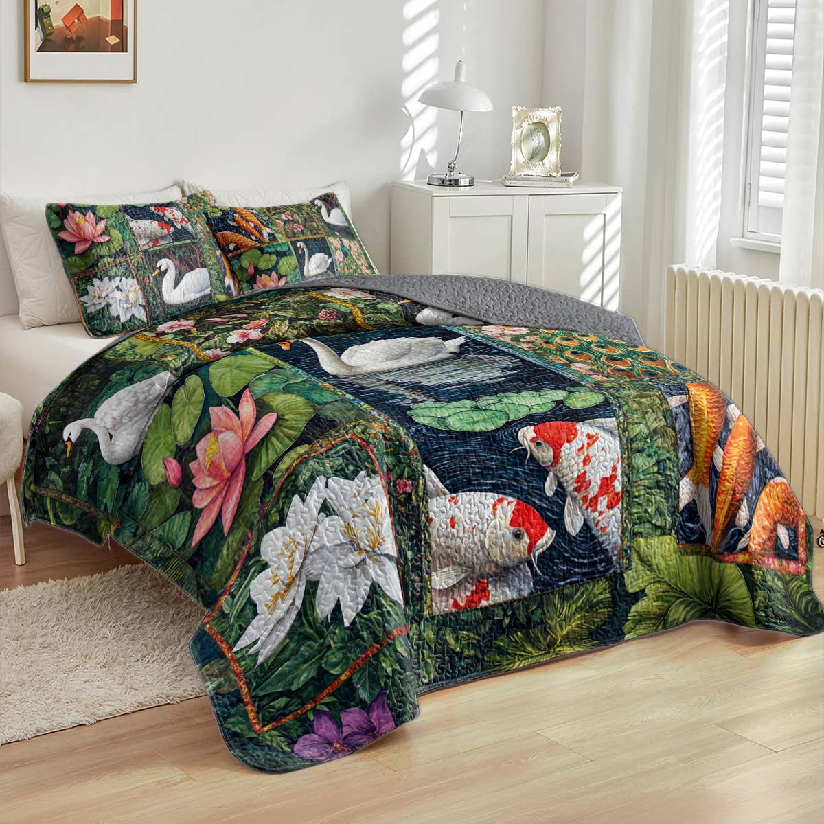 Shineful All Season Quilt 3-Piece Set Tranquil Elegance