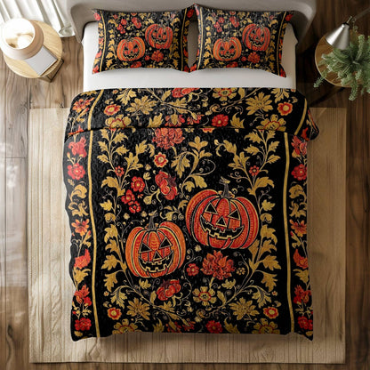 Shineful All Season Quilt 3-Piece Set Pumpkin Quilt