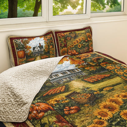 Shineful All Season Quilt 3-Piece Set Autumn Harvest Charm