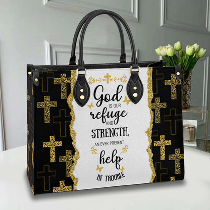 Shineful Leather Bag God Is Strength