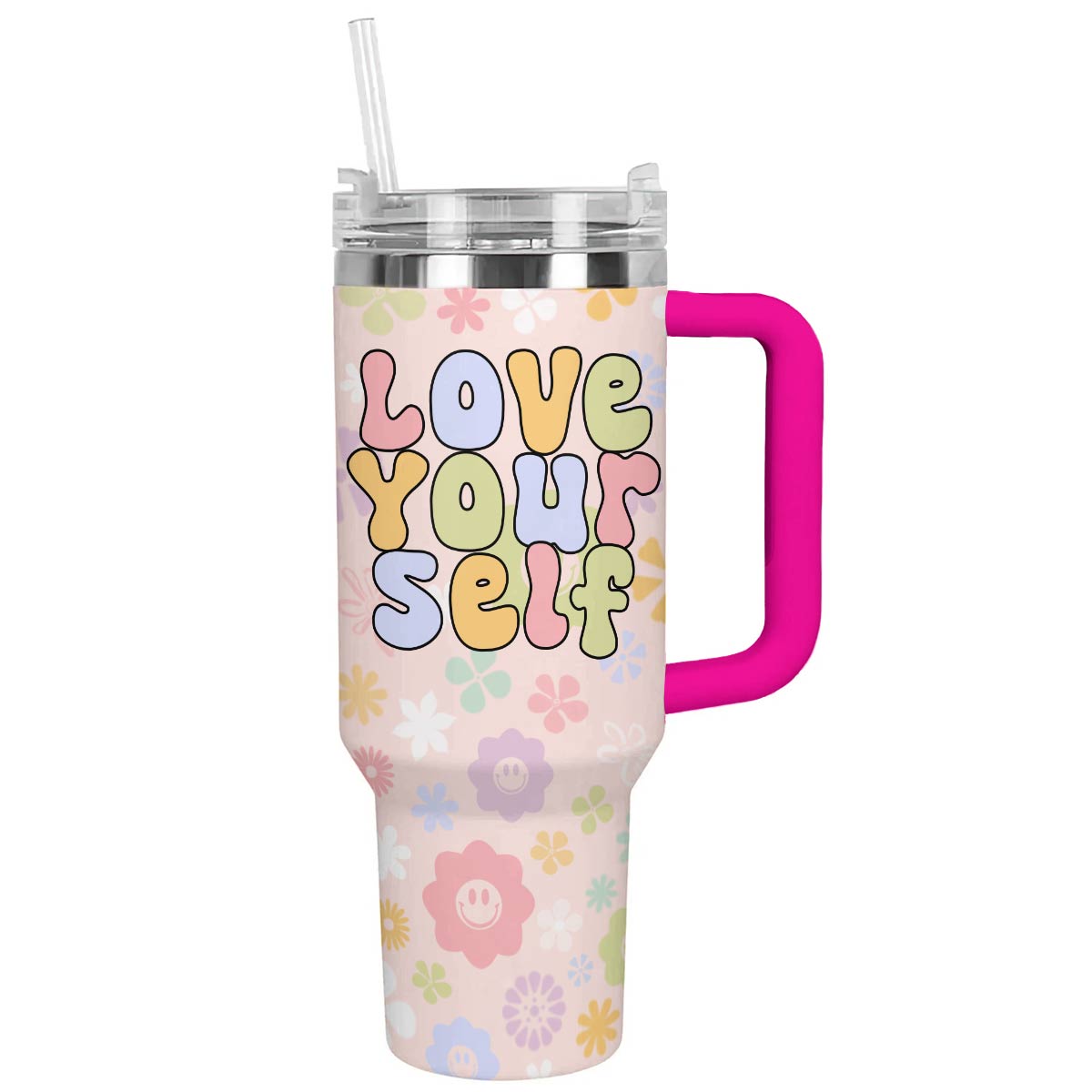 Groovy 40 Oz Shineful™ Tumbler Love Your Self Nl09 Hot Pink 40Oz