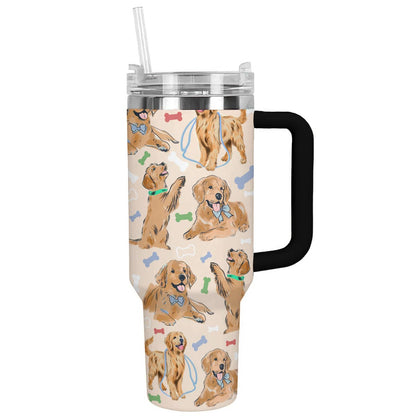 Dog 40 Oz Shineful™ Tumbler Golden Retriever Nl09 Black 40Oz