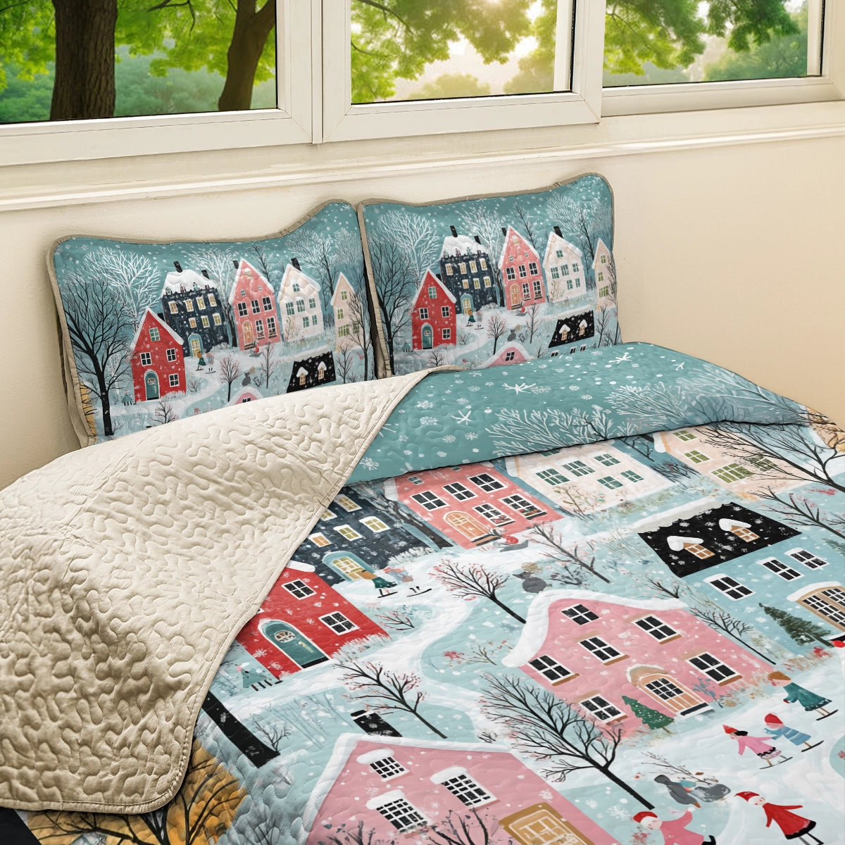 Shineful All Season Quilt 3-Piece Set Christmas Winter Wonderland