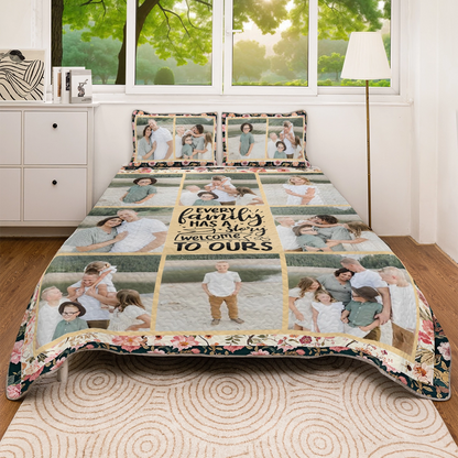 Shineful All Season Quilt 3-Piece Set Personalized Family Story