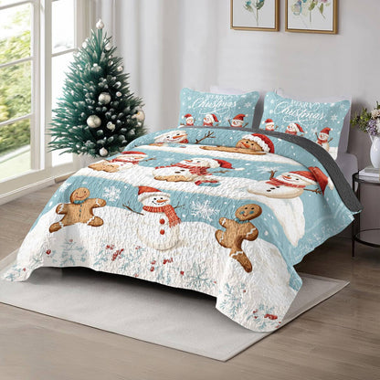 Shineful All Season Quilt 3-Piece Set Frosty Friends