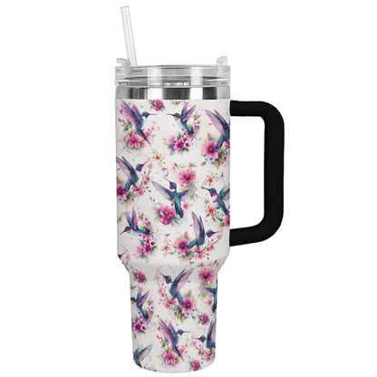 Humming Bird 40 Oz Shineful™ Tumbler Pattern Nl09 Black 40Oz