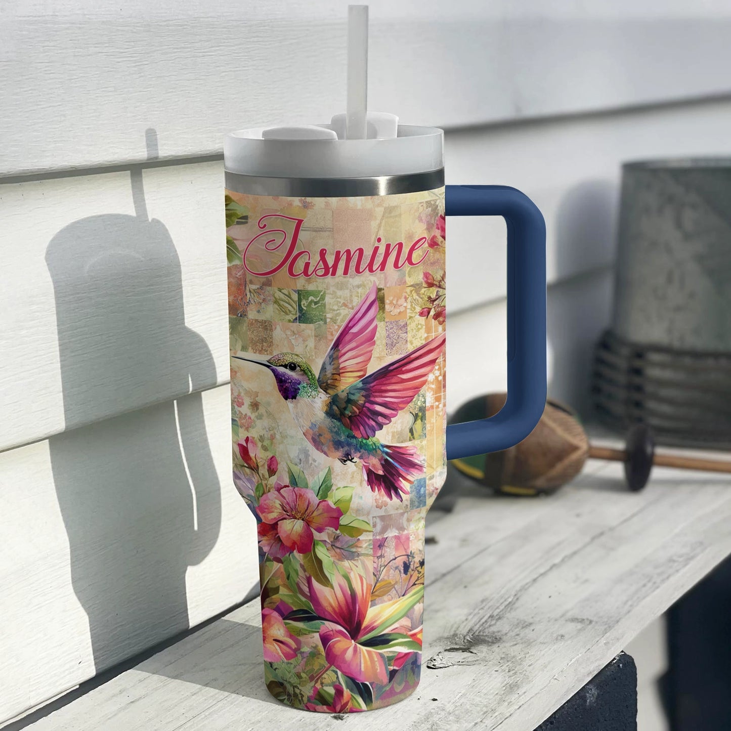 Shineful Tumbler Personalized Hummingbird Bliss