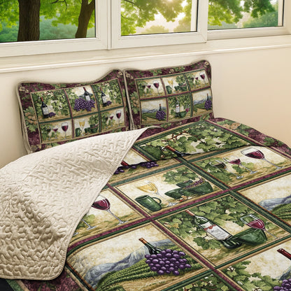 Shineful All Season Quilt 3-teiliges Set Wine Country Dreams