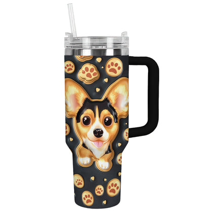 40 Oz Dachshund Shineful™ Tumbler Dachshunds Black Cute Nl09 40Oz