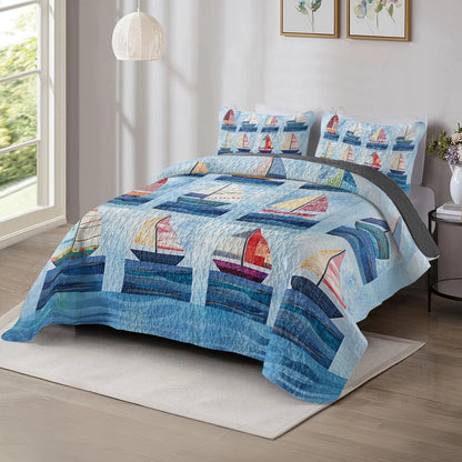 Shineful All Season Quilt 3-teiliges Set Sailing Breezy Sails