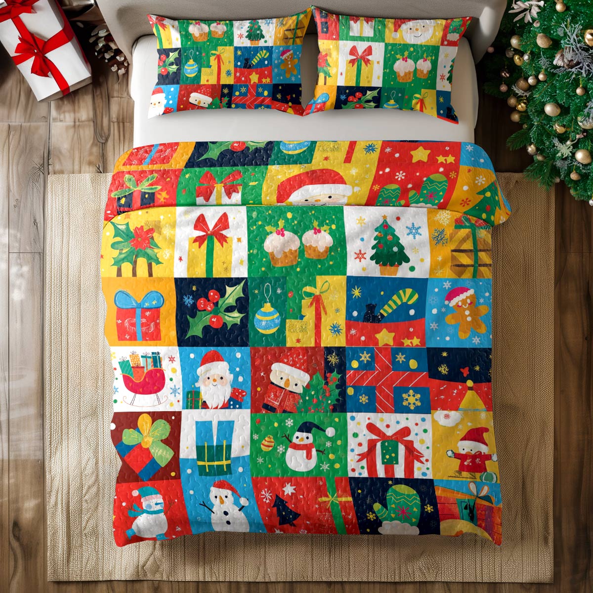 Shineful All Season Quilt 3-Piece Set Festive Joy