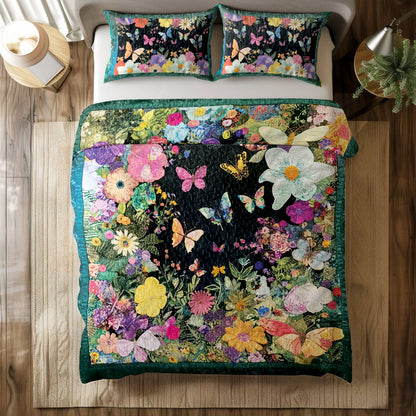 Shineful All Season Quilt 3-Piece Set Butterfly Symphony