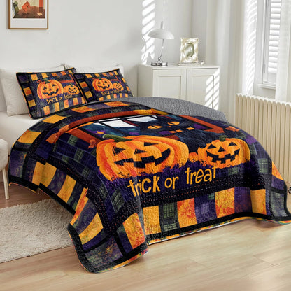 Shineful All Season Quilt 3-Piece Set Halloween Trick or Treat