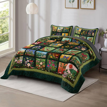 Shineful All Season Quilt 3-Piece Set Butterfly Garden