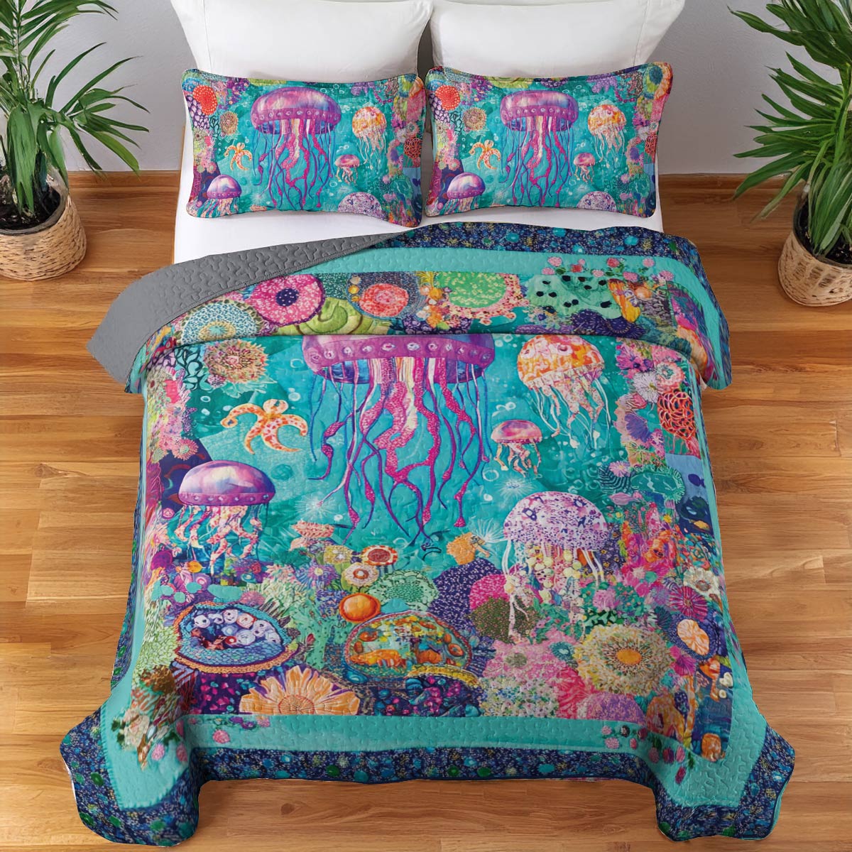 Shineful All Season Quilt 3-Piece Set Underwater Dream