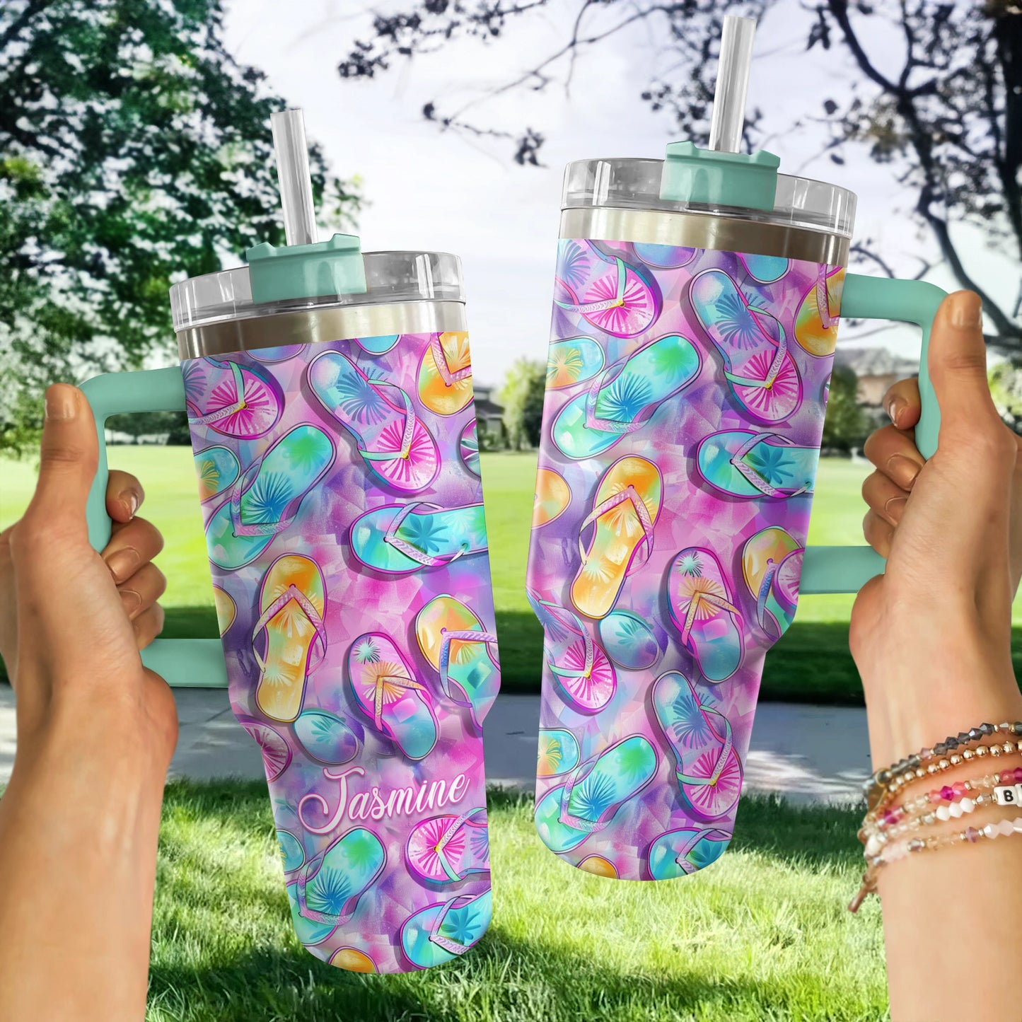 Shineful Tumbler Personalized Flipflop Fantasy