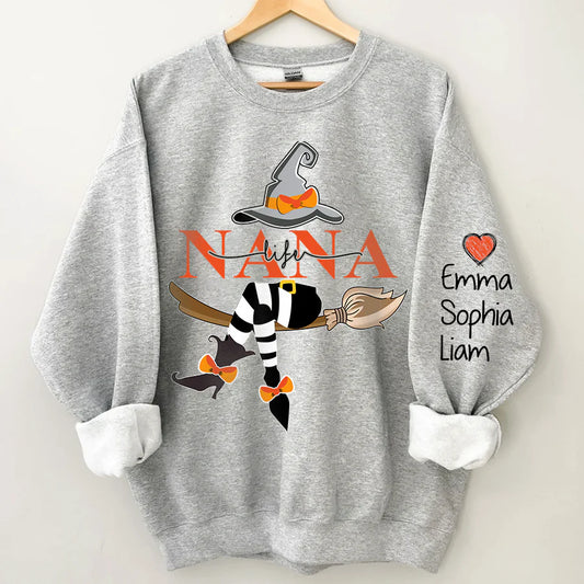 Shineful Sweatshirts 2D Print Personalized Nana Life Witch Halloween Sweatshirt