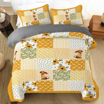 Shineful All Season Quilt 3-Piece Set Sunny Paws