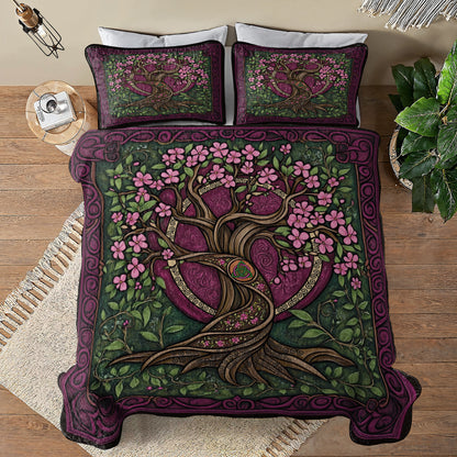 Shineful All Season Quilt 3-Piece Set Blossoming Harmony