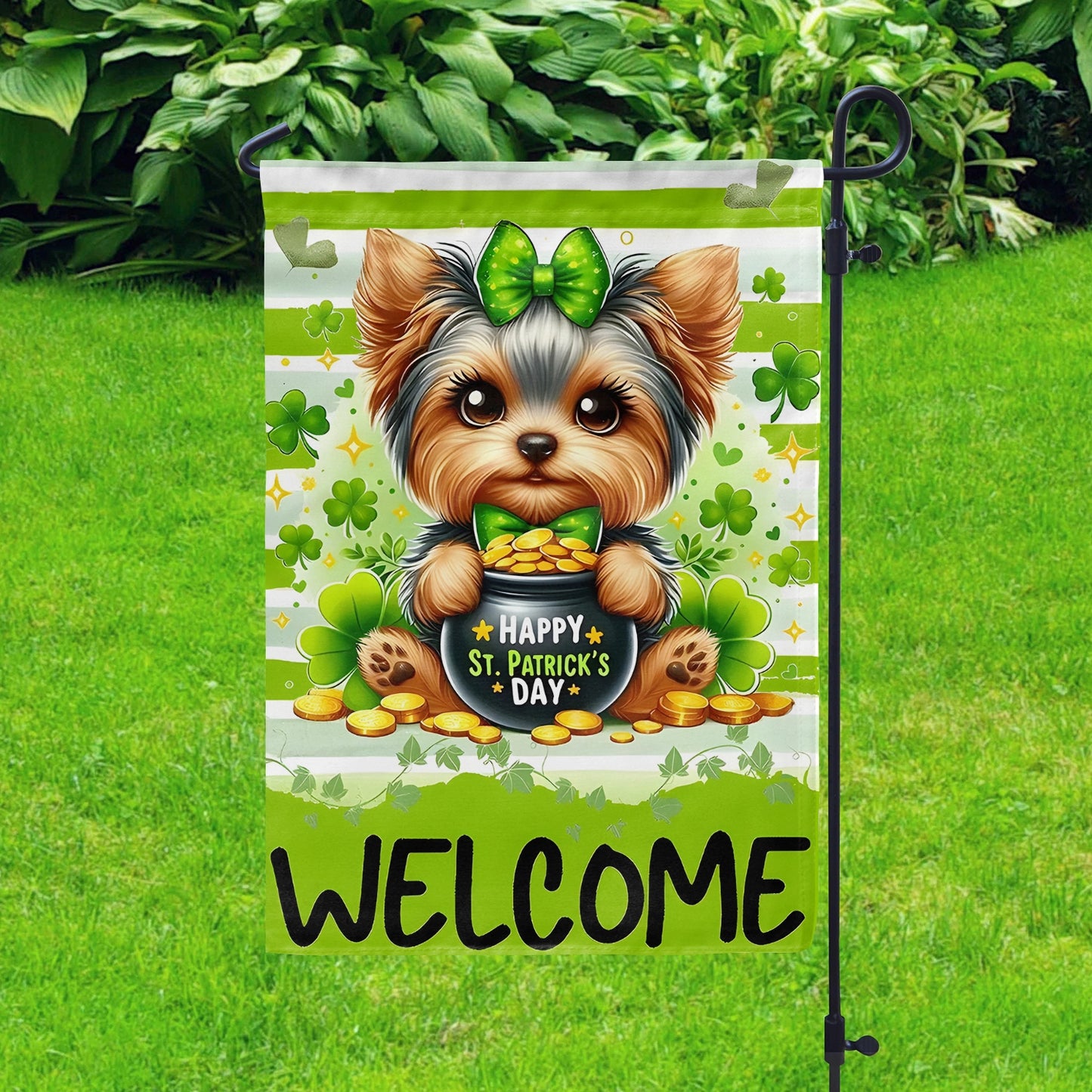 Shineful Garden Flag 12" x 18" Irish Charm Yorki