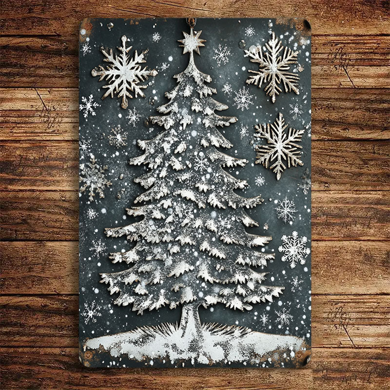 Shineful 2D Metal Sign Vintage Christmas Tree