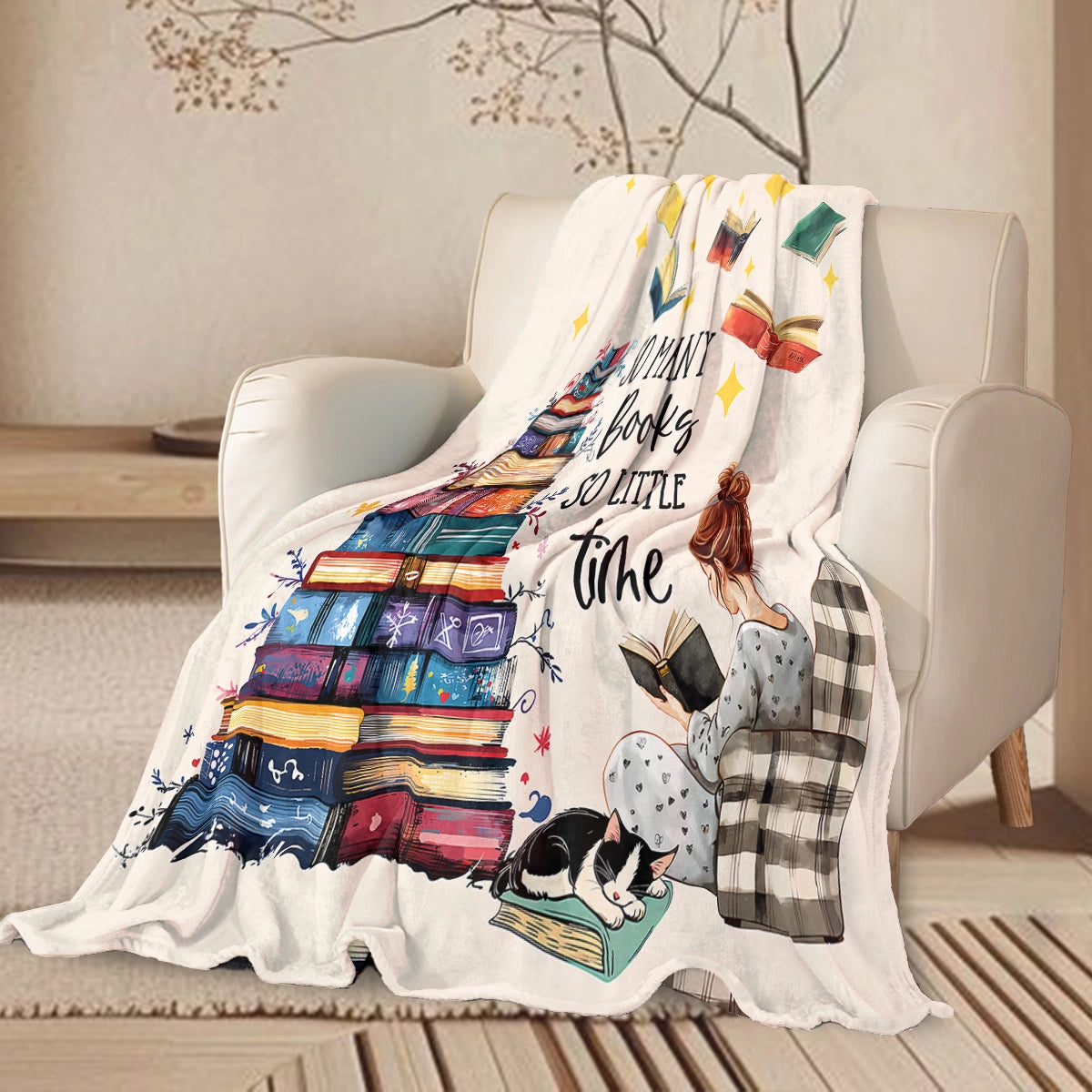 Shineful Fleece Blanket Cozy Reads