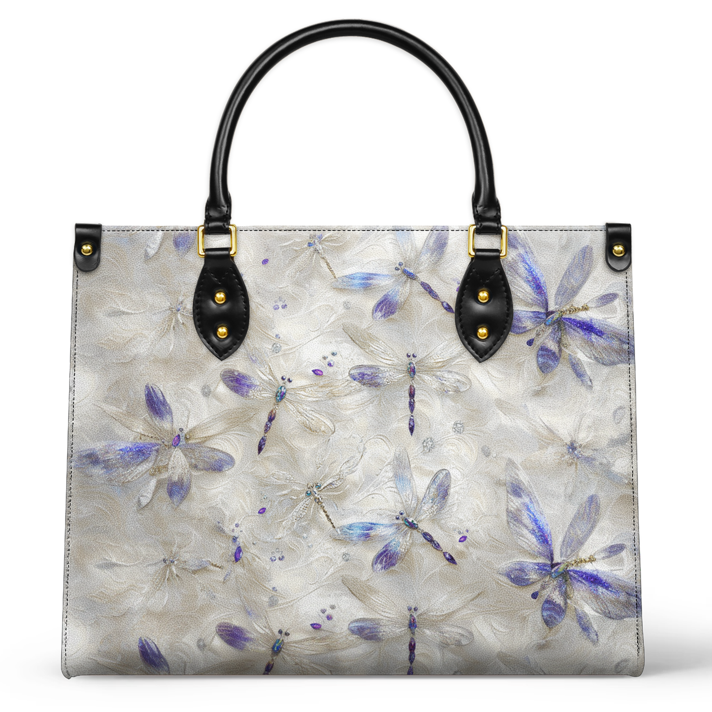 Glänzende Ledertasche Ethereal Dragonfly Elegance