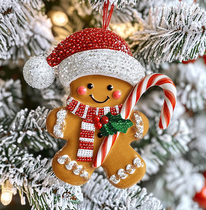 Shineful 2D Acrylic Ornament Gingerbread Candy Cane