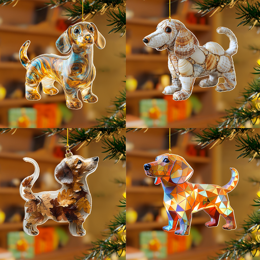 Shineful 2D Acrylic Ornament - Dachshund's Day Out