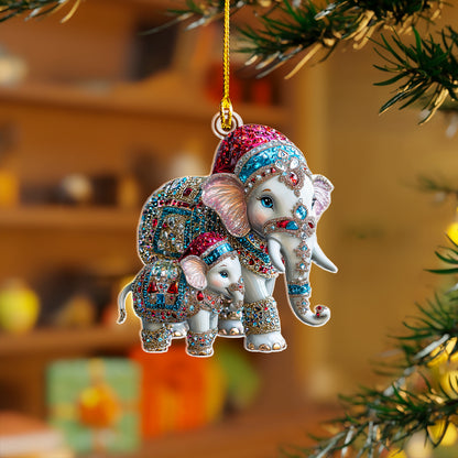 Shineful 2D Acrylic Ornament Twinkling Cheerful Elephant