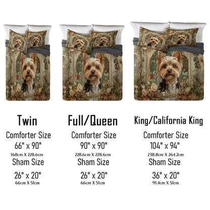 Shineful All Season Quilt 3-Piece Set Luxe Yorkie Companion