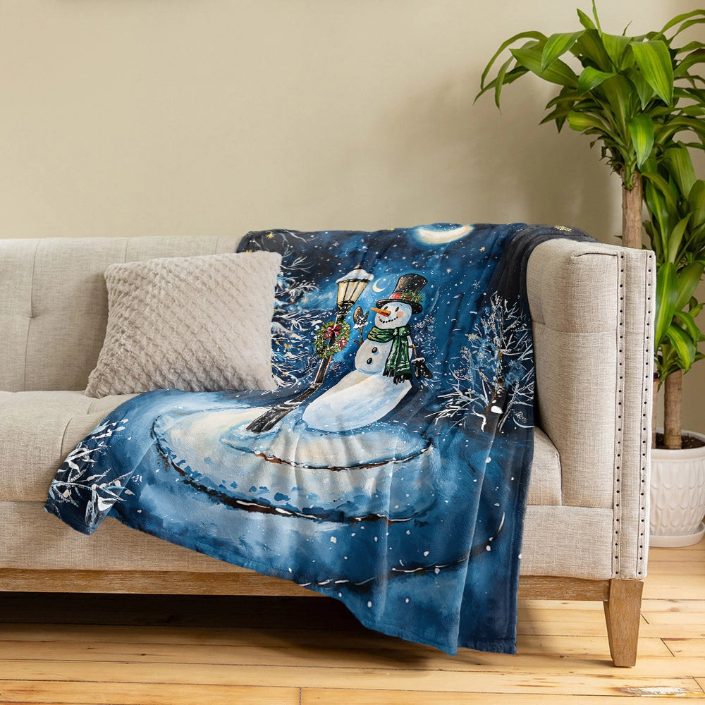 Shineful Fleece Blanket Frosty Night