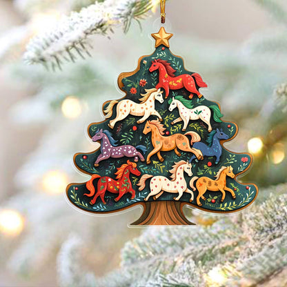 Shineful 2D Acrylic Ornament Charming Horses