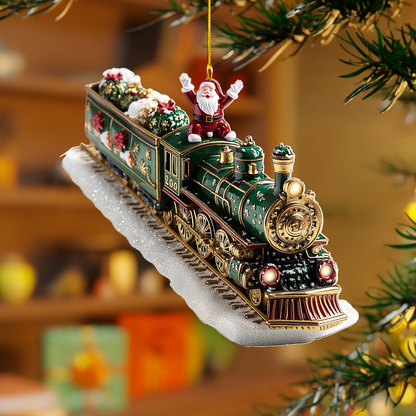 Shineful 2D Acrylic Ornament - Santa’s Jolly Train Journey