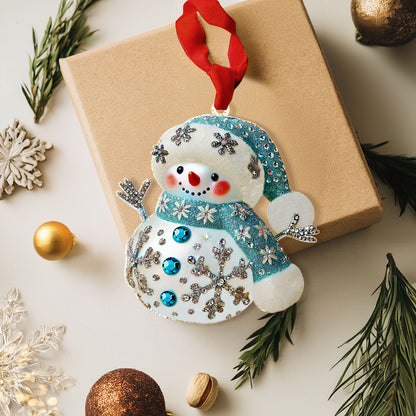 Shineful 2D Acrylic Ornament - Frosty Sparkle Snowman