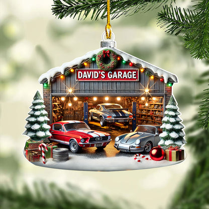 Shineful 2D Acrylic Ornament Personalized Classic Car Garage