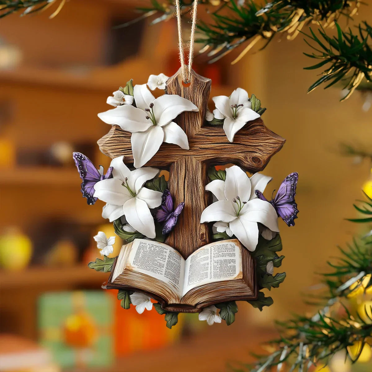 Shineful 2D Acrylic Ornament Faith & Pages