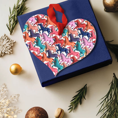 Shineful 2D Acrylic Ornament Heartful Horse Puff