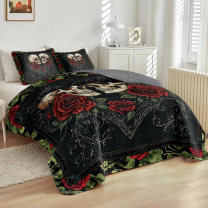 Shineful All Season Quilt 3-Piece Set - Eternal Skull Romance