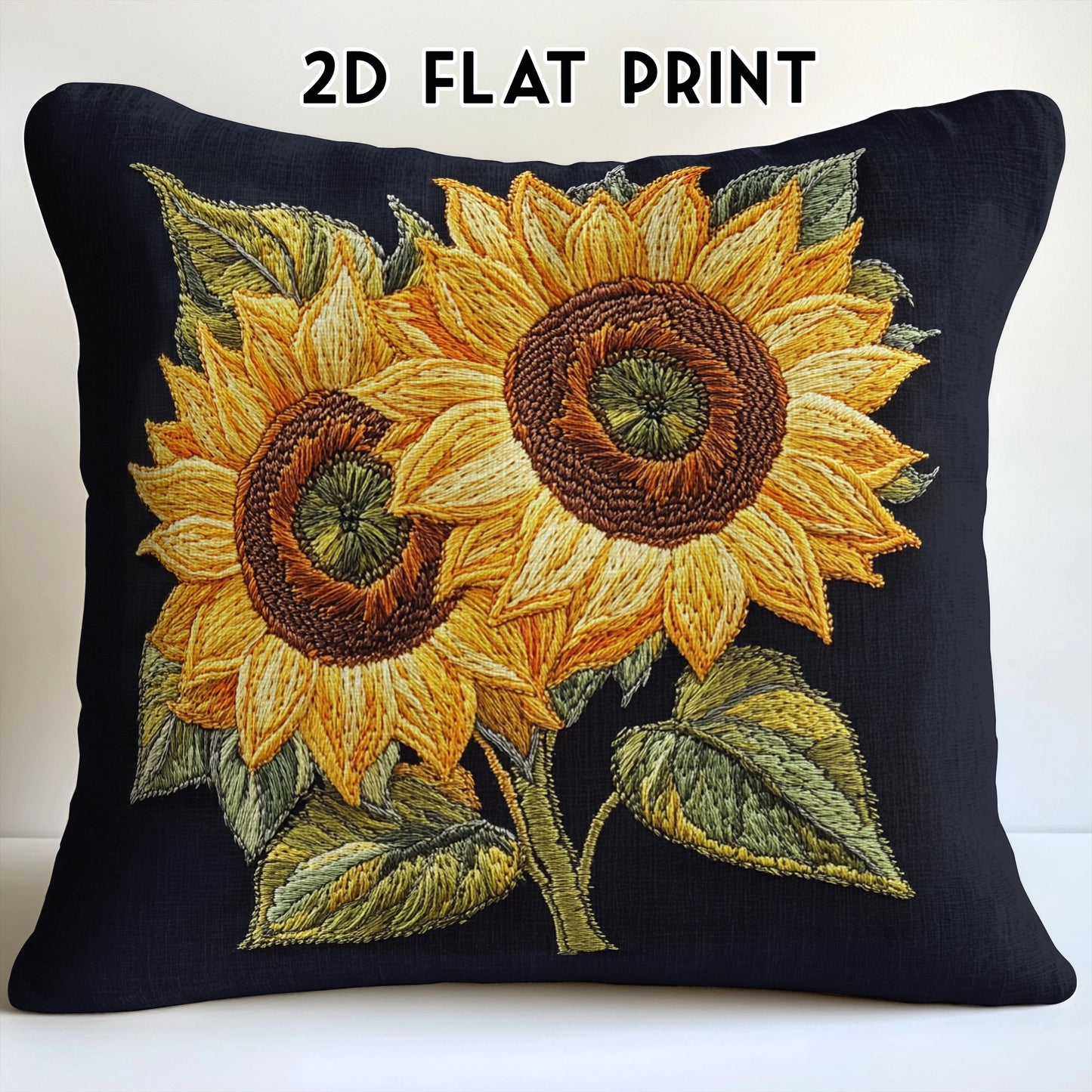 Coussin Shineful 2D Flat Print Tournesol Radiance