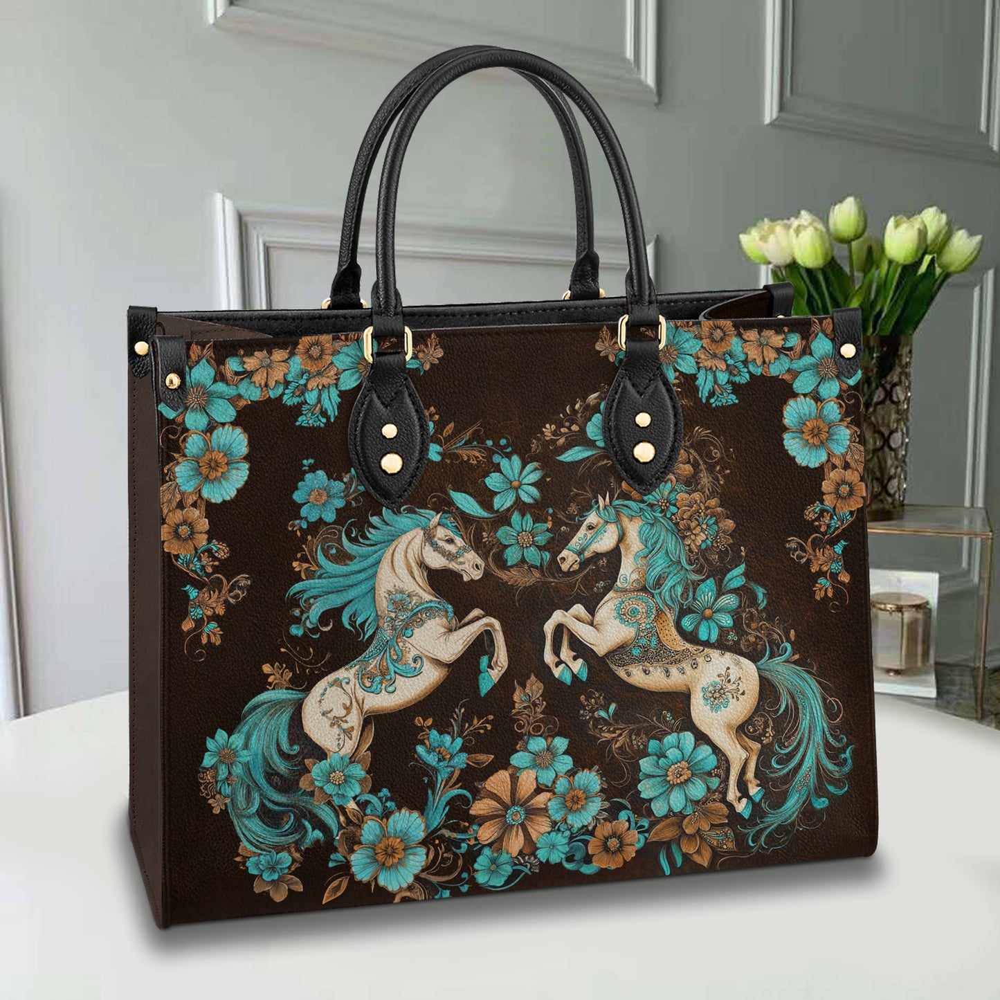 Shineful Leather Bag Mystic Horse Blossom