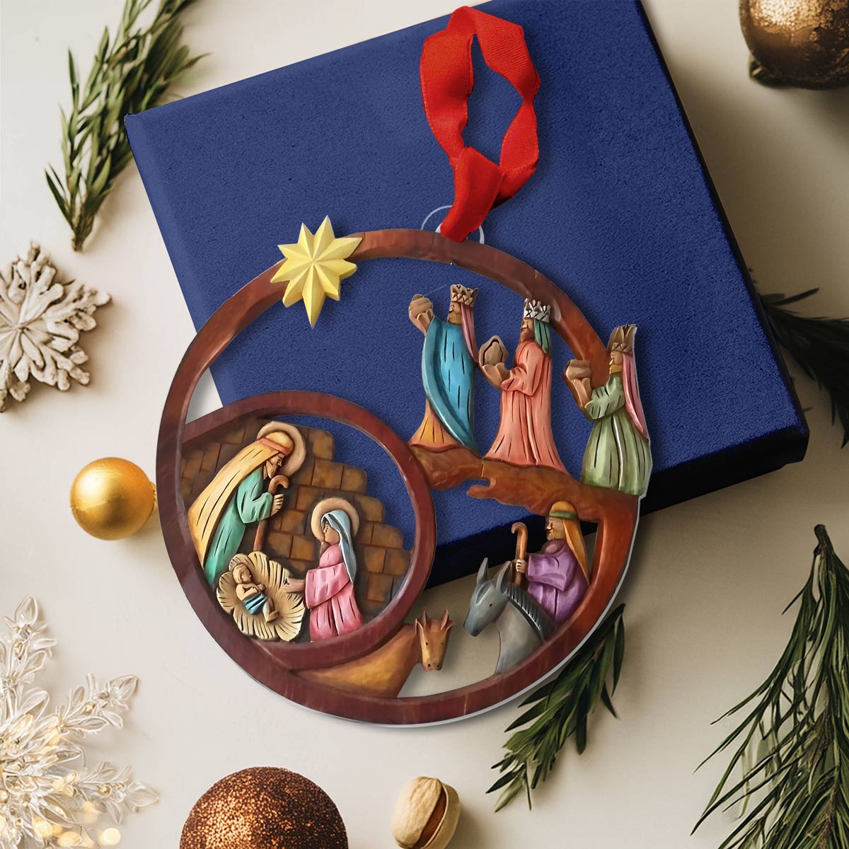 Shineful 2D Acrylic Ornament Christmas Nativity