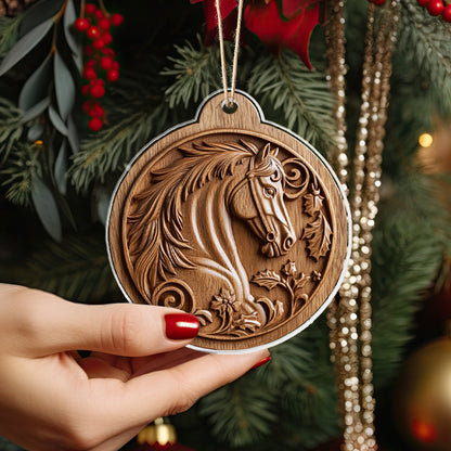 Shineful 2D Acrylic Ornament - Majestic Horse Holiday