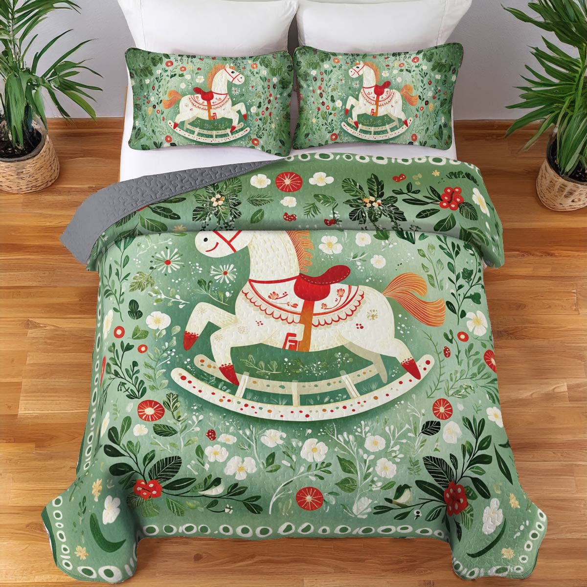 Shineful All Season Quilt 3-Piece Set Rocking Horse Dreams