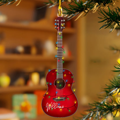 Shineful 2D Acrylic Ornament - Personalized Acoustic Guitar Collection