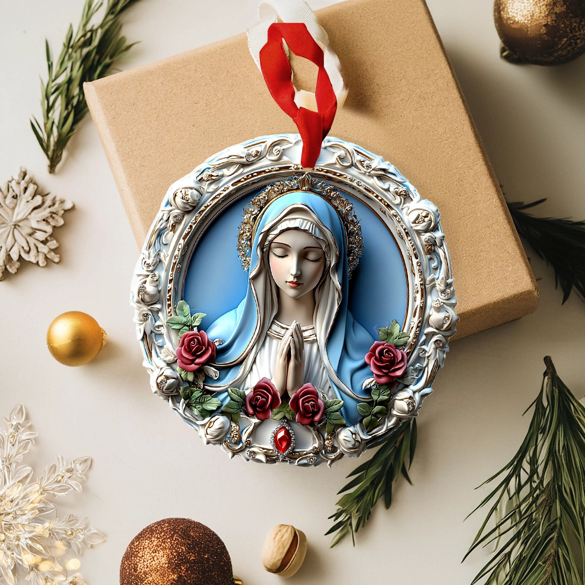 Shineful 2D Acrylic Ornament Sacred Heart Virgin Mary