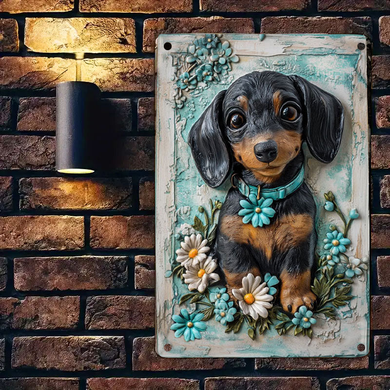 Shineful 2D Metal Sign Dachshund Dream